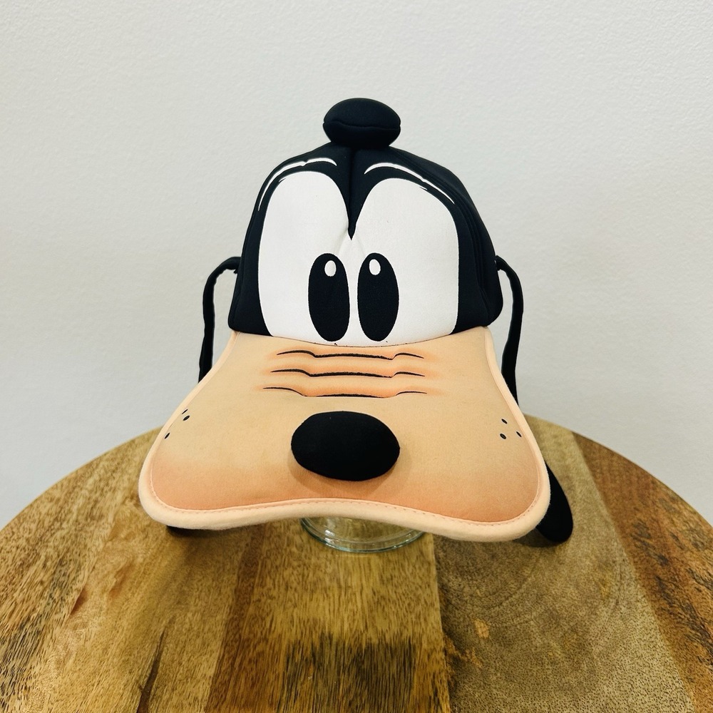 One Owner Walt Disney Adult Unisex Black Beige Padded Foam Floppy Ears Goofy Hat